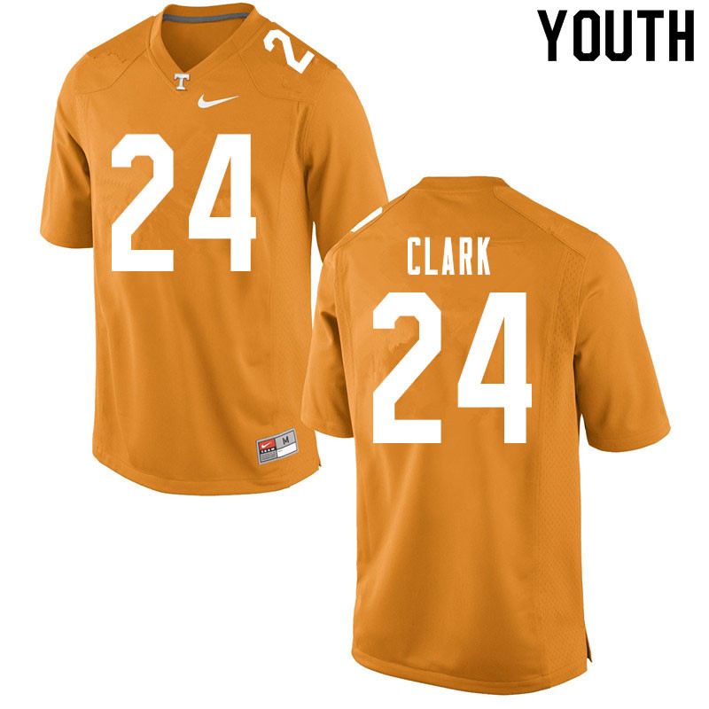 Youth #24 Hudson Clark Tennessee Volunteers College Football Jerseys Sale-Orange - Click Image to Close